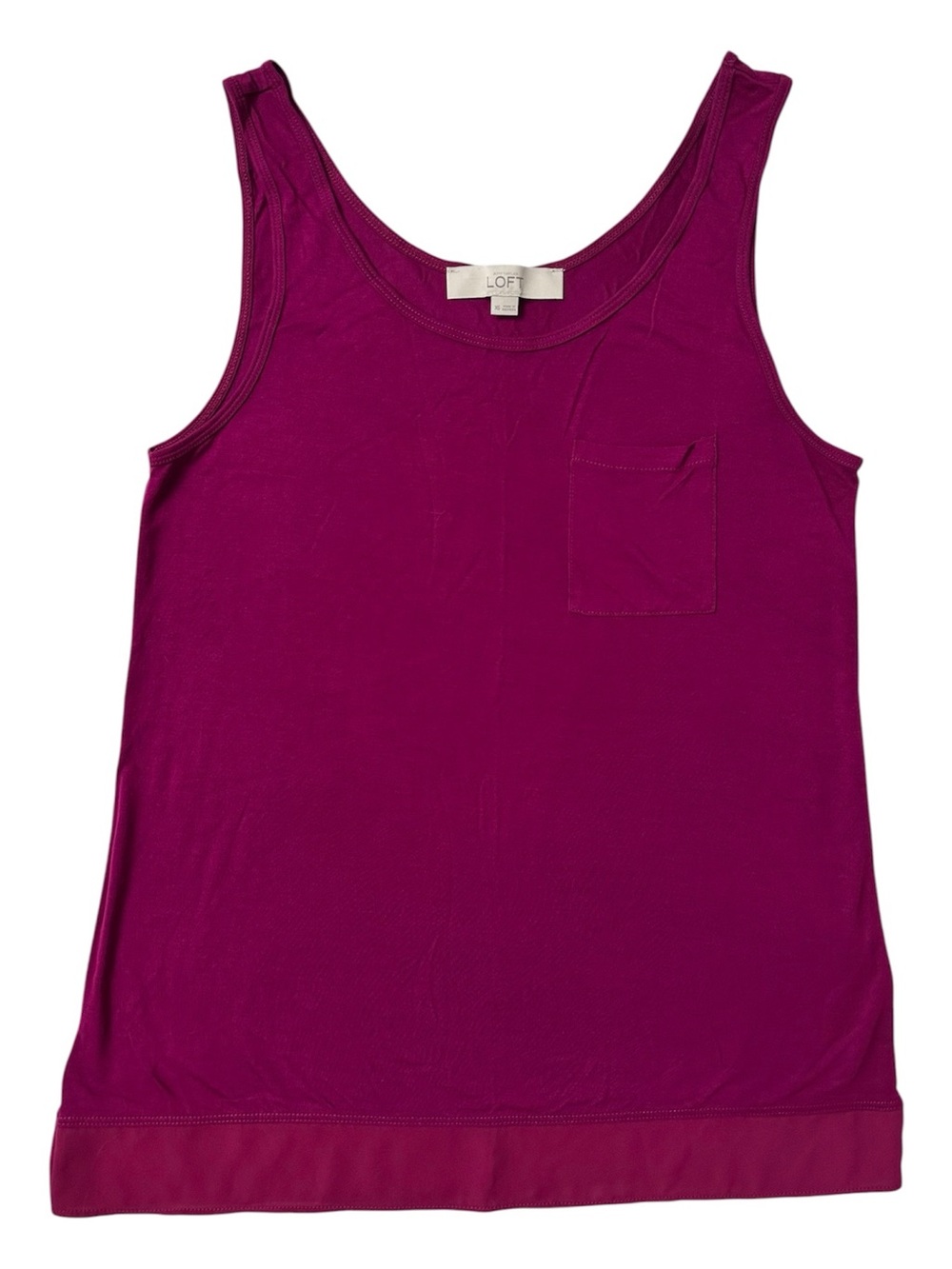 LOFT Magenta Sleeveless Knit Top